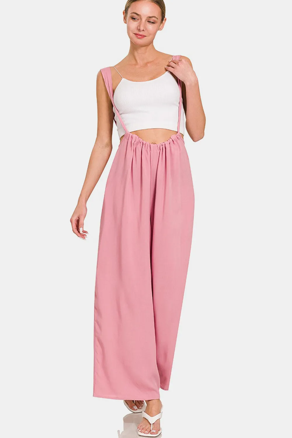 🌸 Zenana Pocketed Wide Strap Wide Leg Overalls 🌸