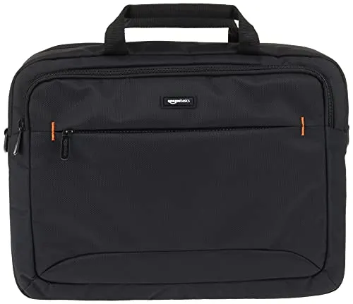 Amazon Basics 15.6-Inch Laptop Computer and Tablet Shoulder Bag Carrying Case, Black