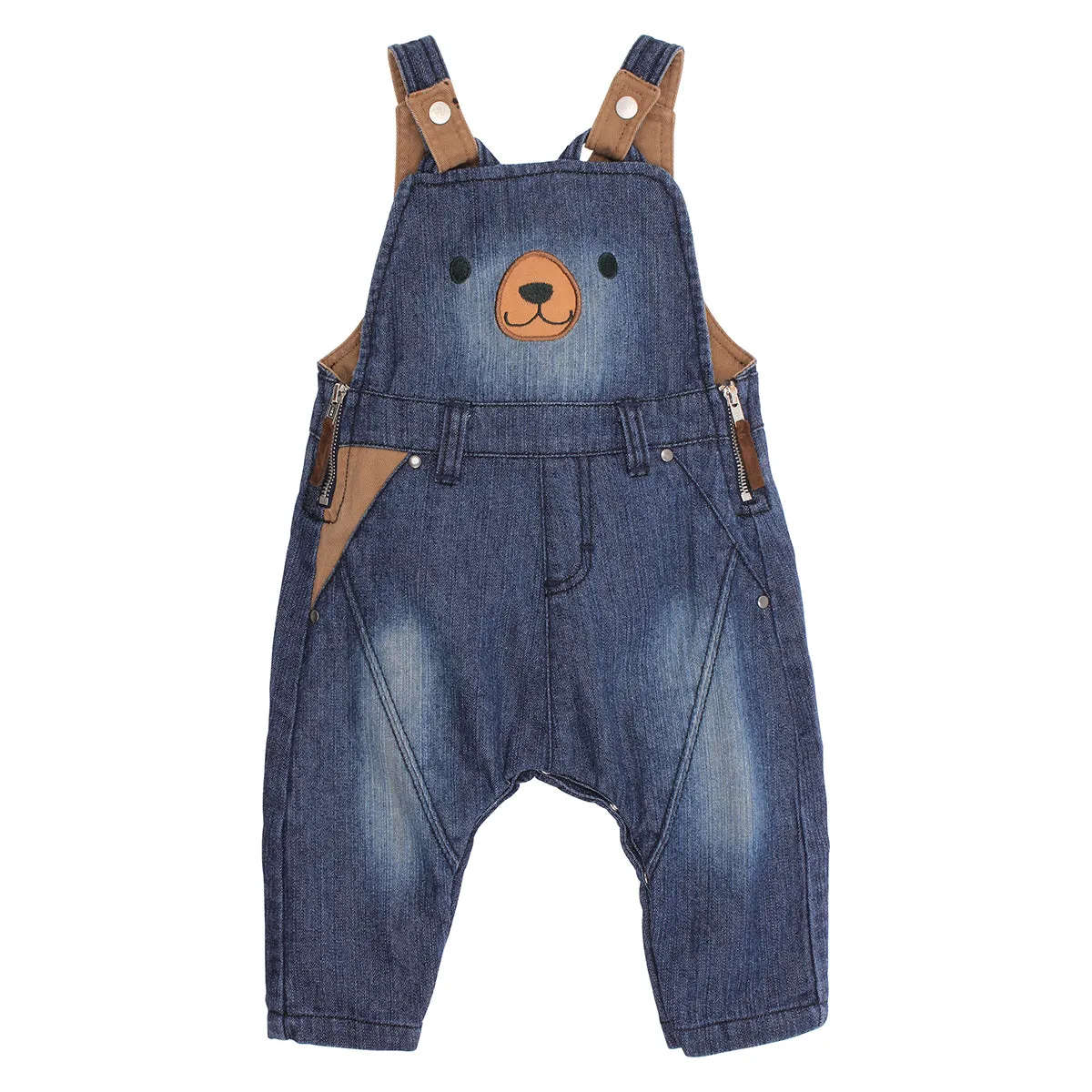 Bebe Oskar Bear Overalls- Denim