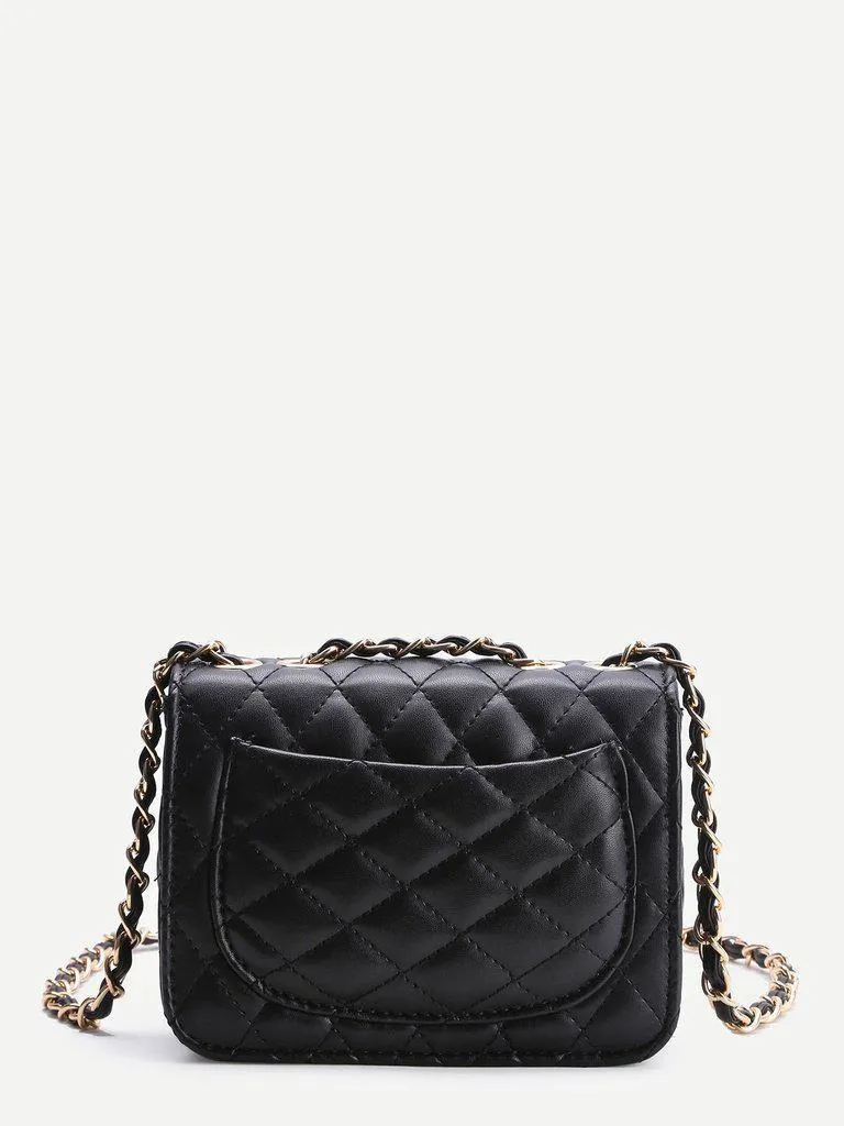 Black Twist Lock Crossbody Bag