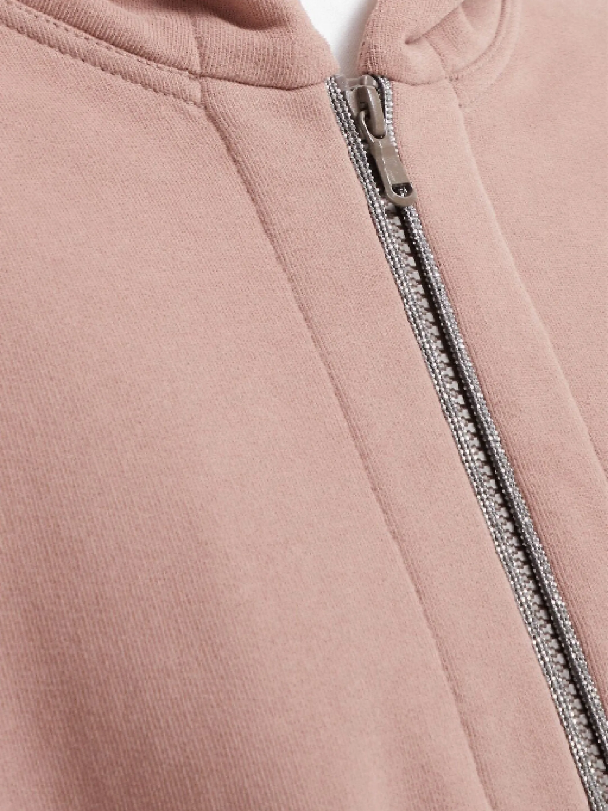 Blush Pink Cotton Knit Hoodie