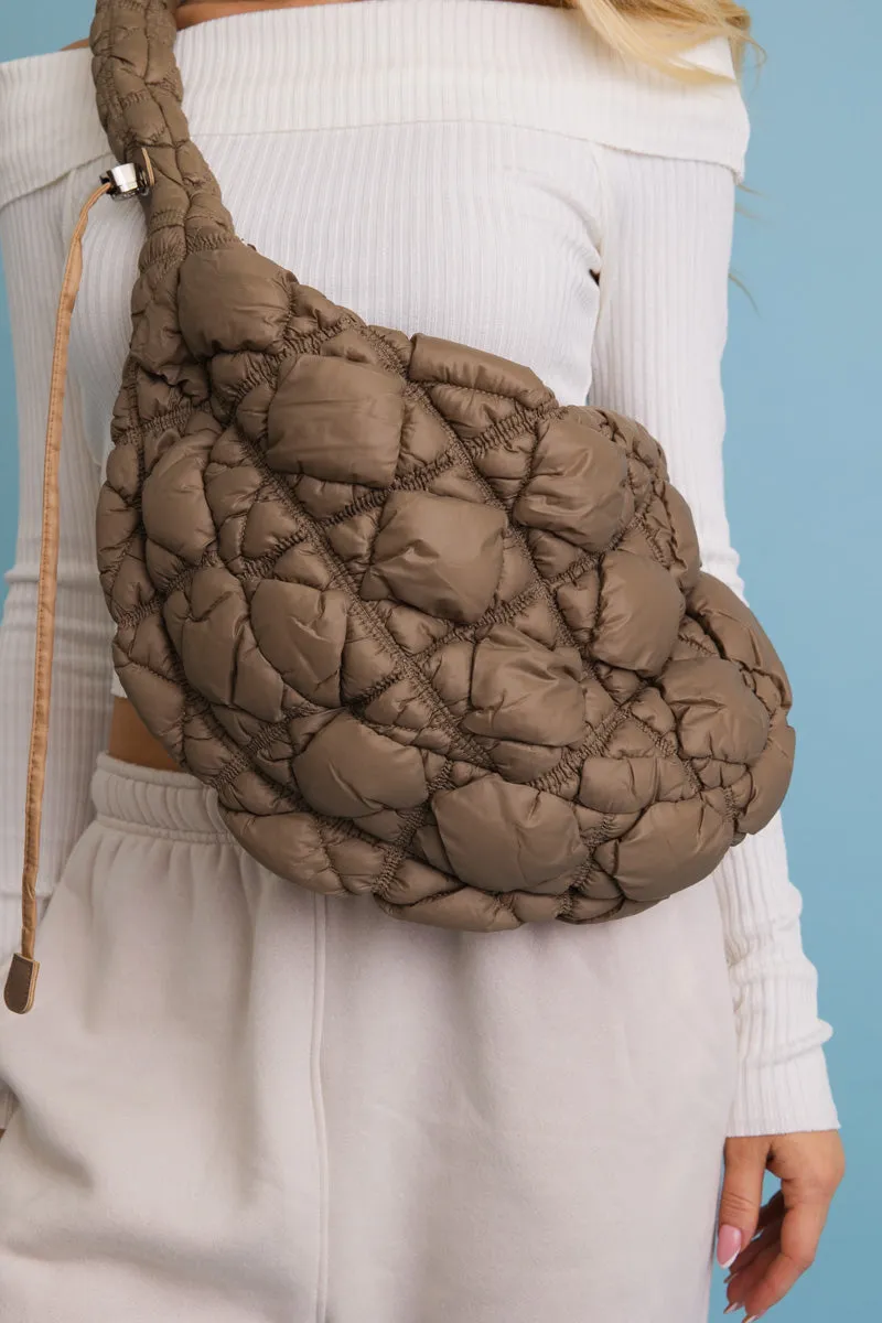 Carry All Quilted Puffer Crossbody Bag 👜