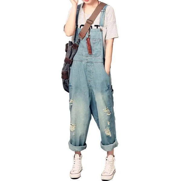 Casual Loose Denim Overalls