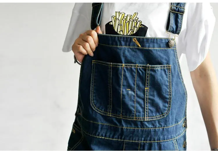 Casual Loose Denim Overalls