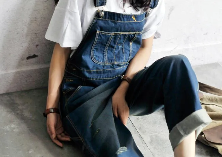 Casual Loose Denim Overalls