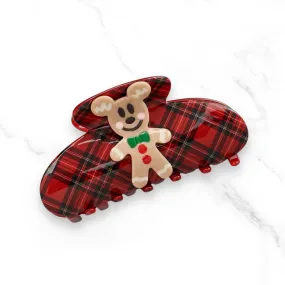 Claw Clip ~ Christmas ~  Gingerbread Holiday Plaid