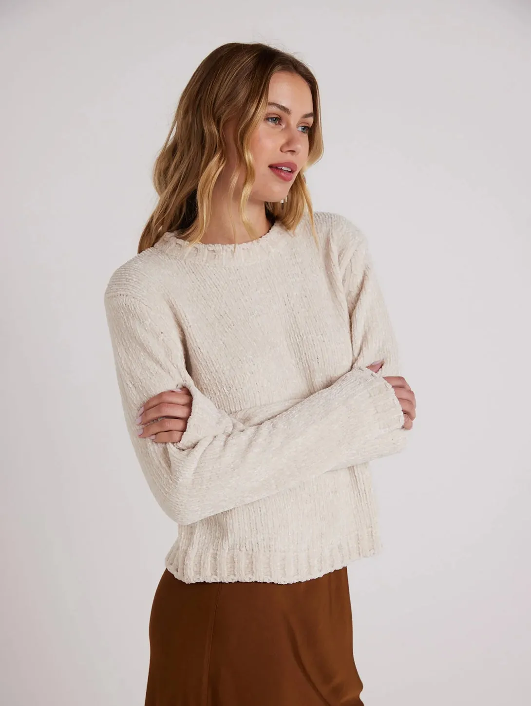 Crew Neck Sweater - Opal Ivory