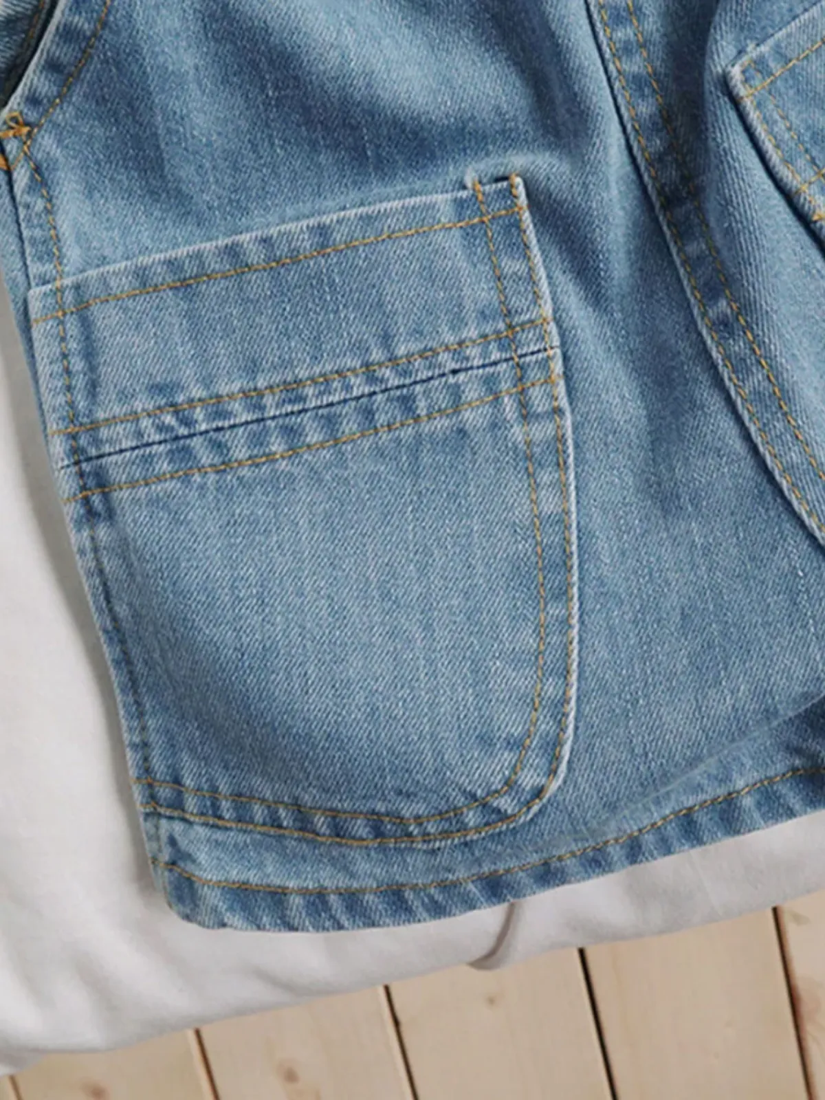 Cute All Day Denim Short Overalls