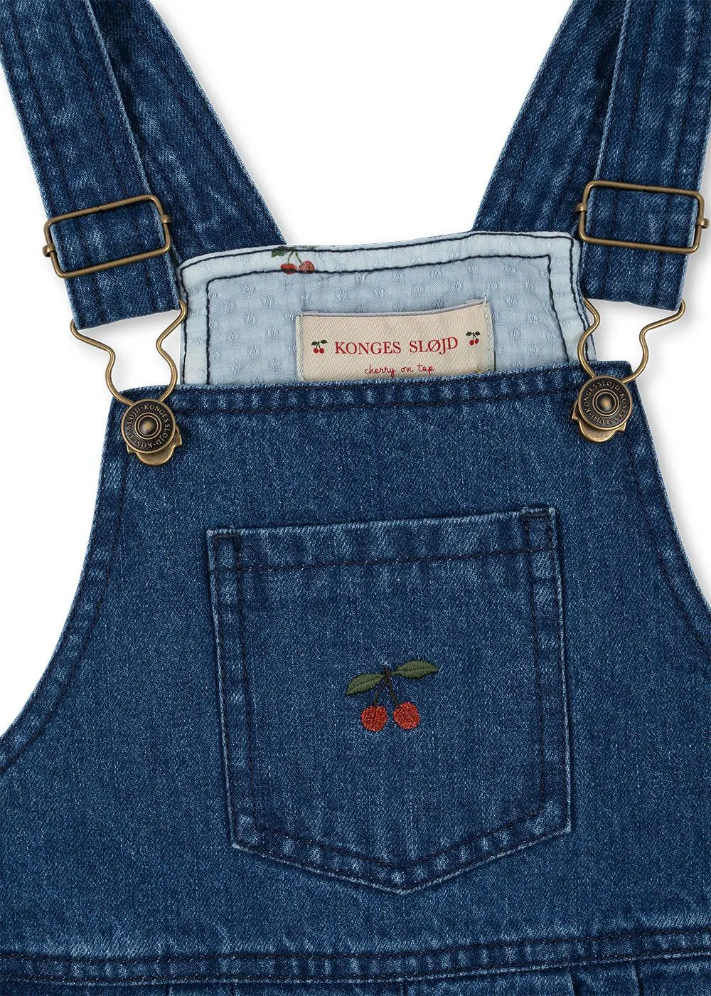 Denim Cherry Magot Overalls