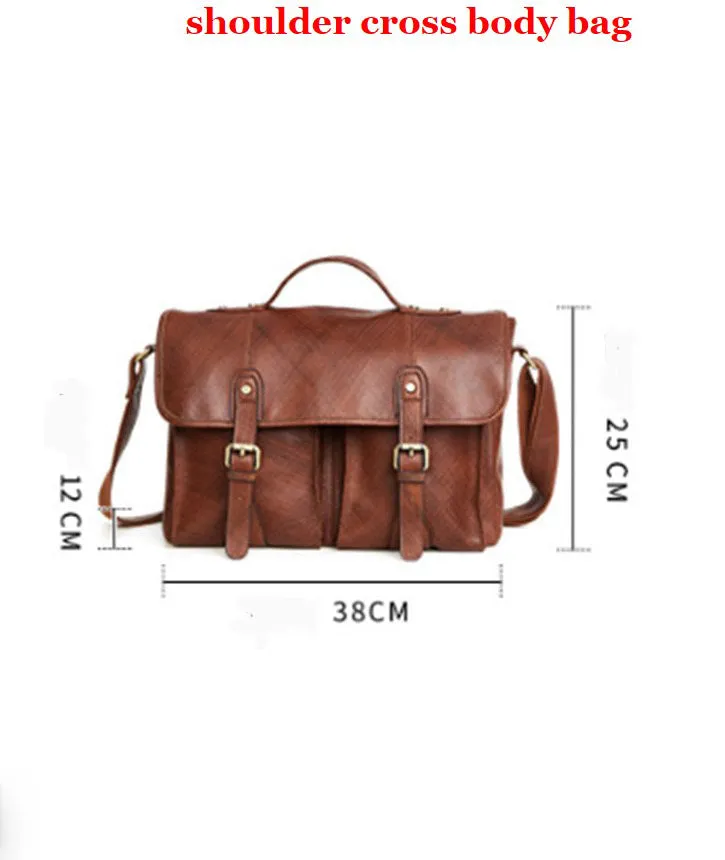 Fiona Leather messenger back