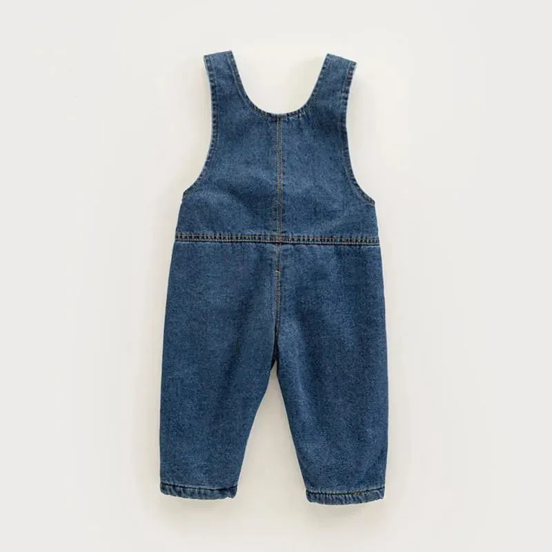 Fleece-Lined Denim Overalls