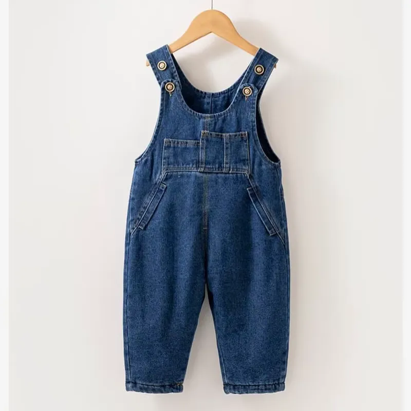 Fleece-Lined Denim Overalls