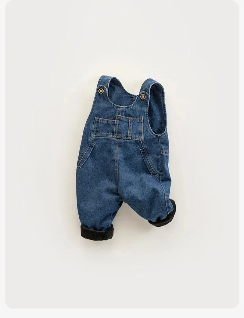 Fleece-Lined Denim Overalls