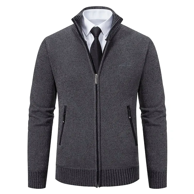 Funki Buys | Sweaters | Men's Casual Stand Up Collar Cardigans