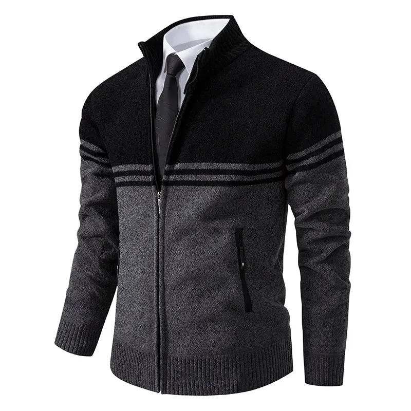 Funki Buys | Sweaters | Men's Slim Mock Neck Zip Up Cardigans