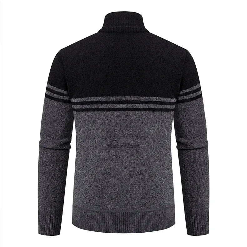 Funki Buys | Sweaters | Men's Slim Mock Neck Zip Up Cardigans