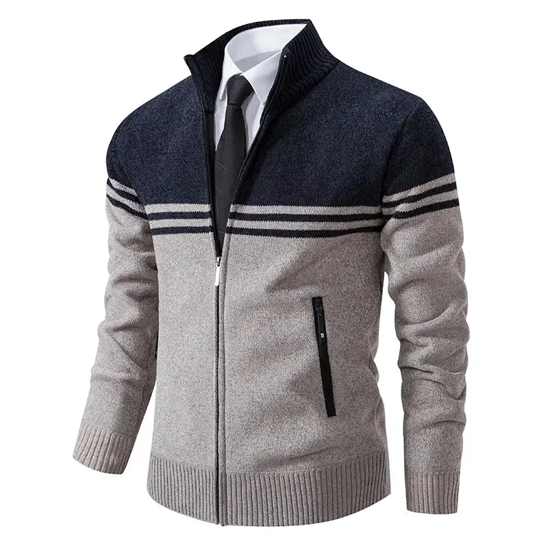 Funki Buys | Sweaters | Men's Slim Mock Neck Zip Up Cardigans