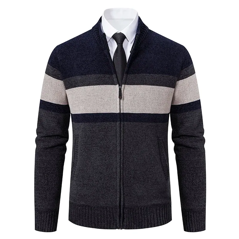 Funki Buys | Sweaters | Men's Slim Mock Neck Zip Up Cardigans