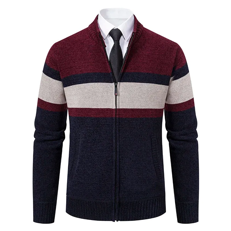 Funki Buys | Sweaters | Men's Slim Mock Neck Zip Up Cardigans