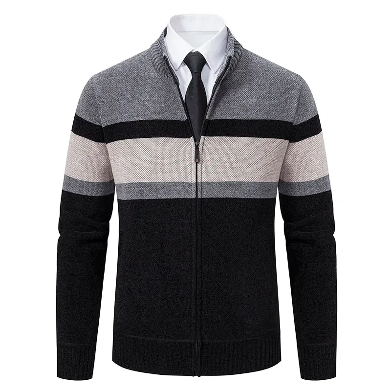 Funki Buys | Sweaters | Men's Slim Mock Neck Zip Up Cardigans