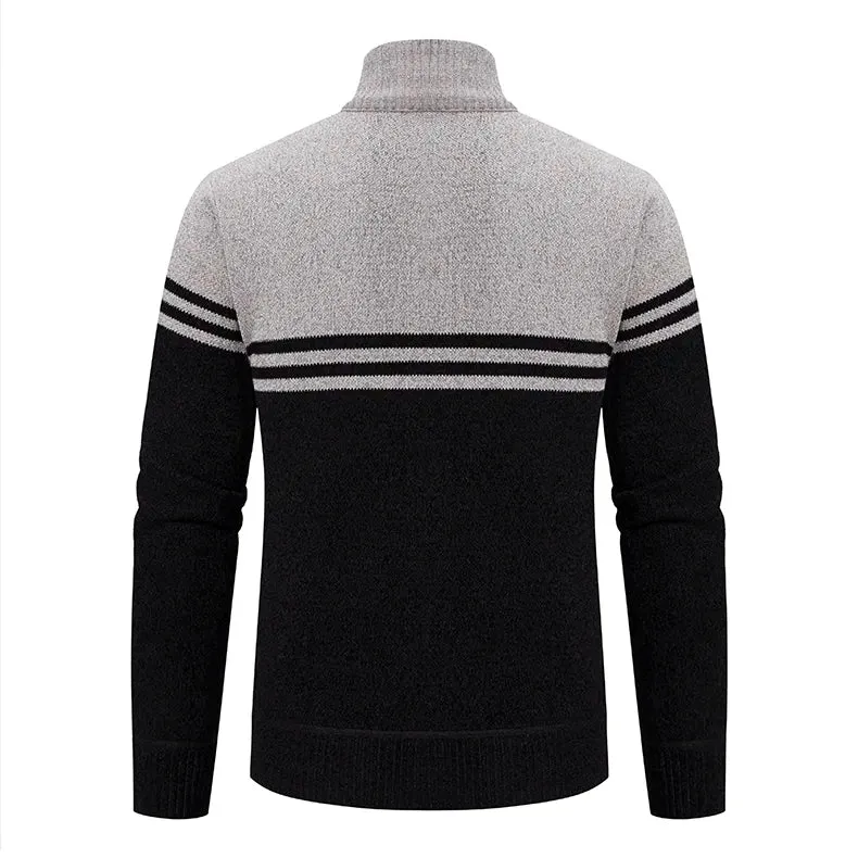 Funki Buys | Sweaters | Men's Slim Mock Neck Zip Up Cardigans