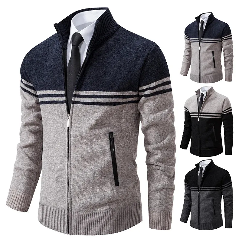 Funki Buys | Sweaters | Men's Slim Mock Neck Zip Up Cardigans