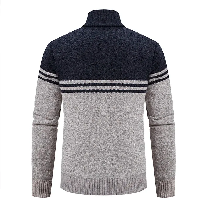 Funki Buys | Sweaters | Men's Slim Mock Neck Zip Up Cardigans