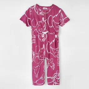 Girls Fashion All Over Printed Soft Cotton Jumpsuit