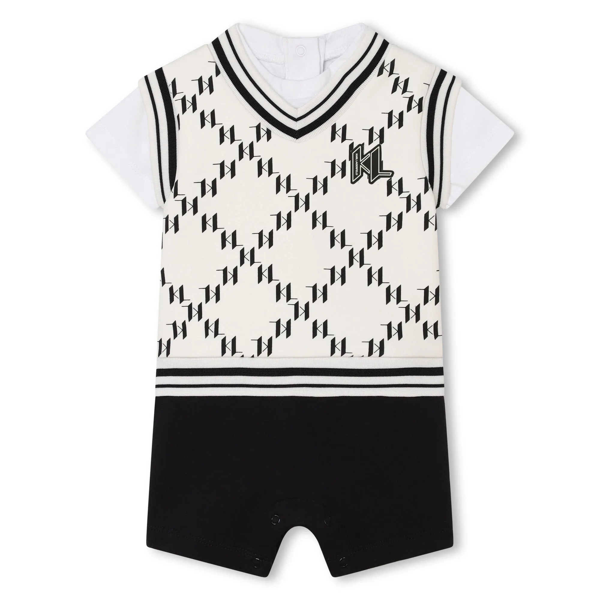 Karl Lagerfeld Baby Boys Preppy Romper