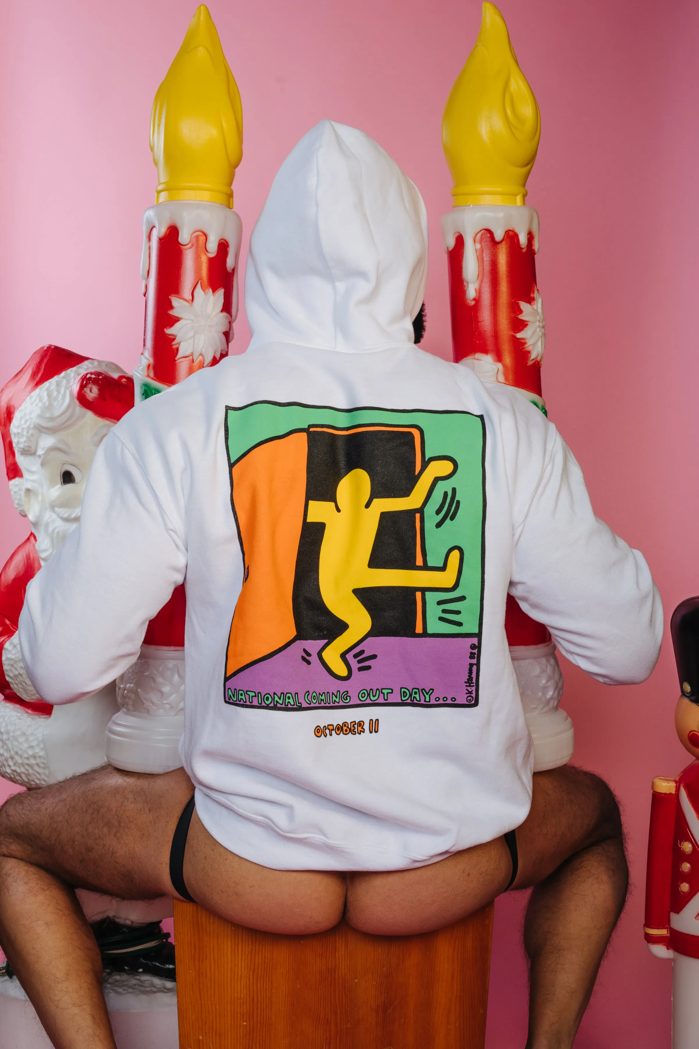 Keith Haring National Coming Out Day Hoodie / White