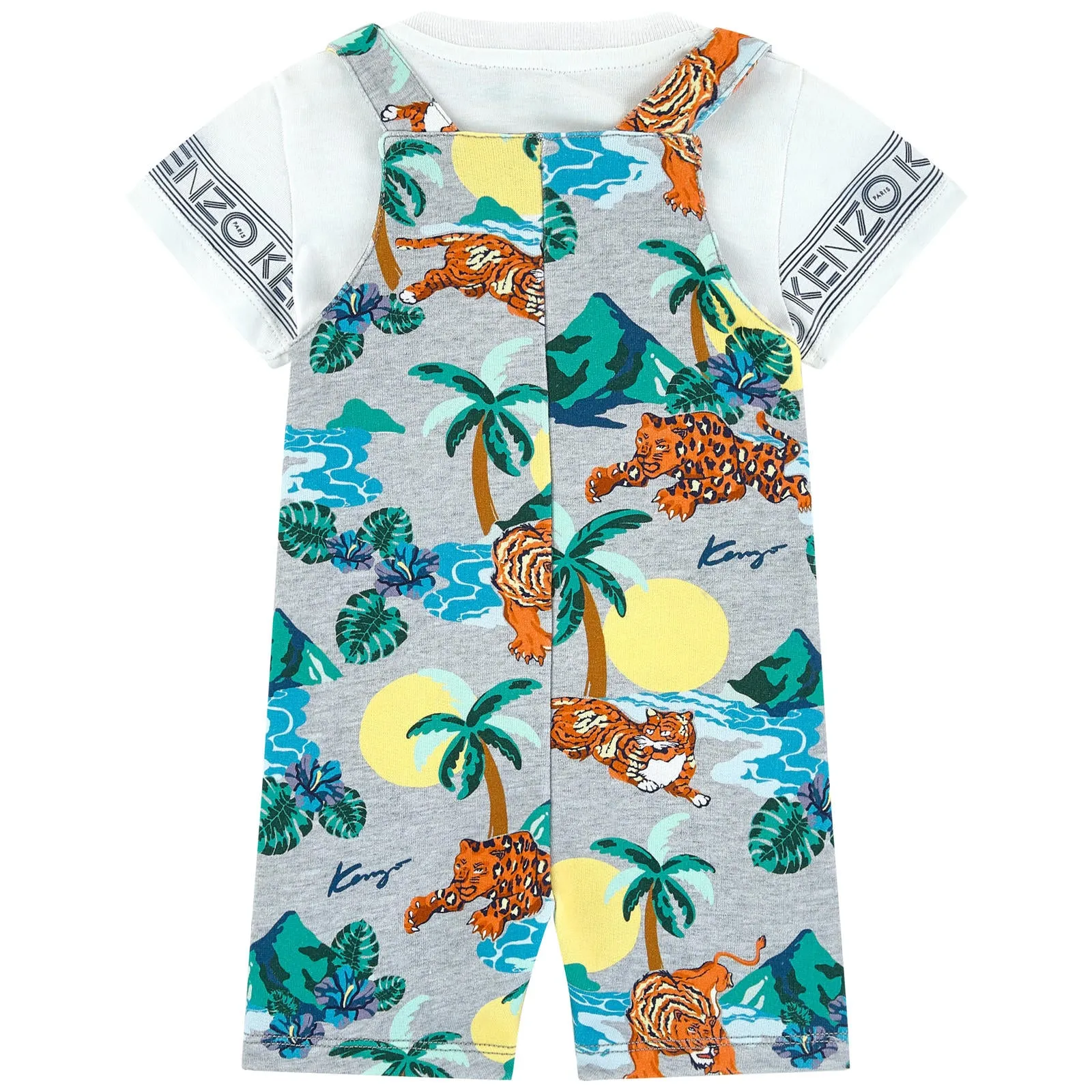 Kenzo Kids Printed T-shirt and overalls