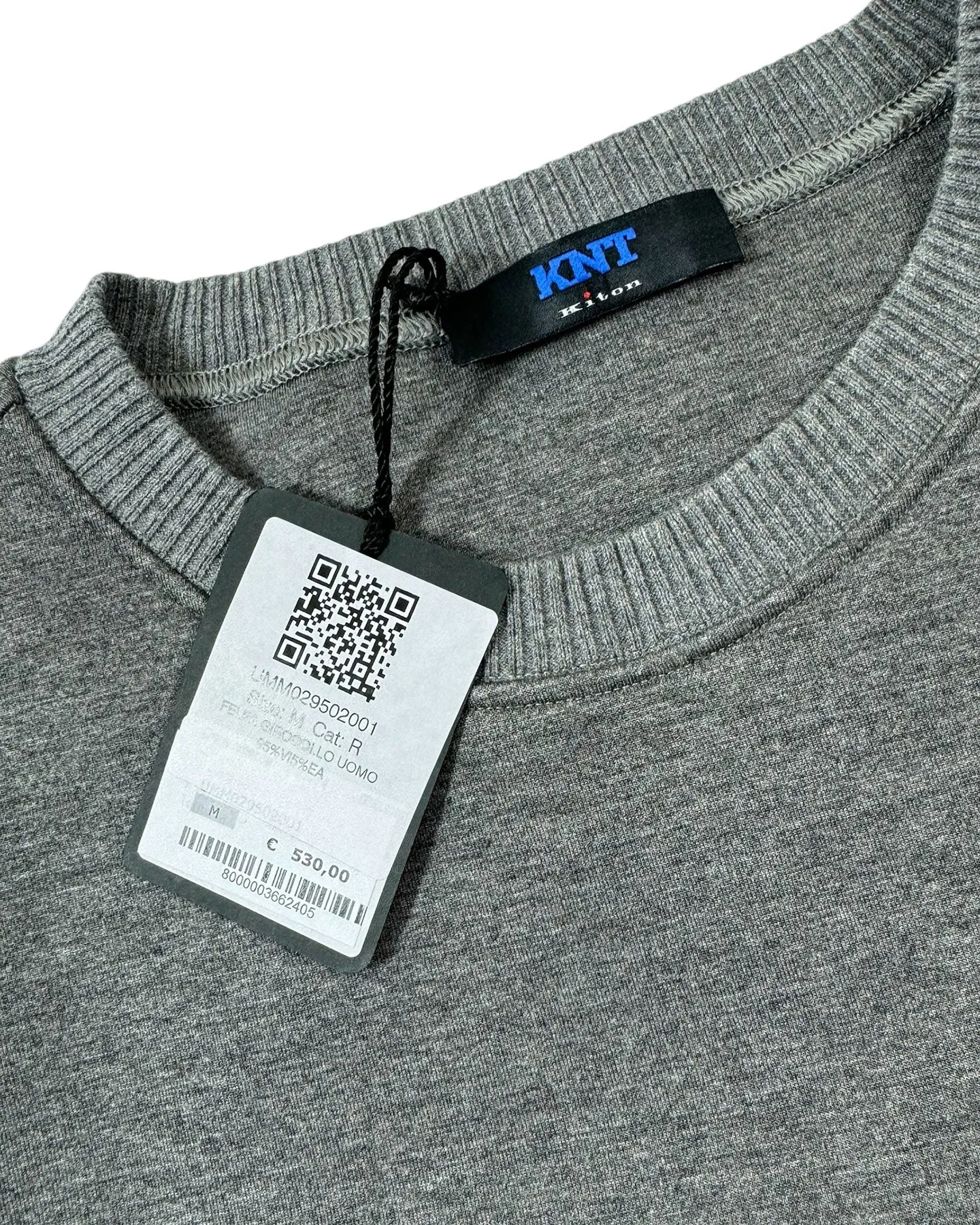 KNT Kiton Sweater Gray Activewear Crew Neck Sweatshirt EU 50/ M