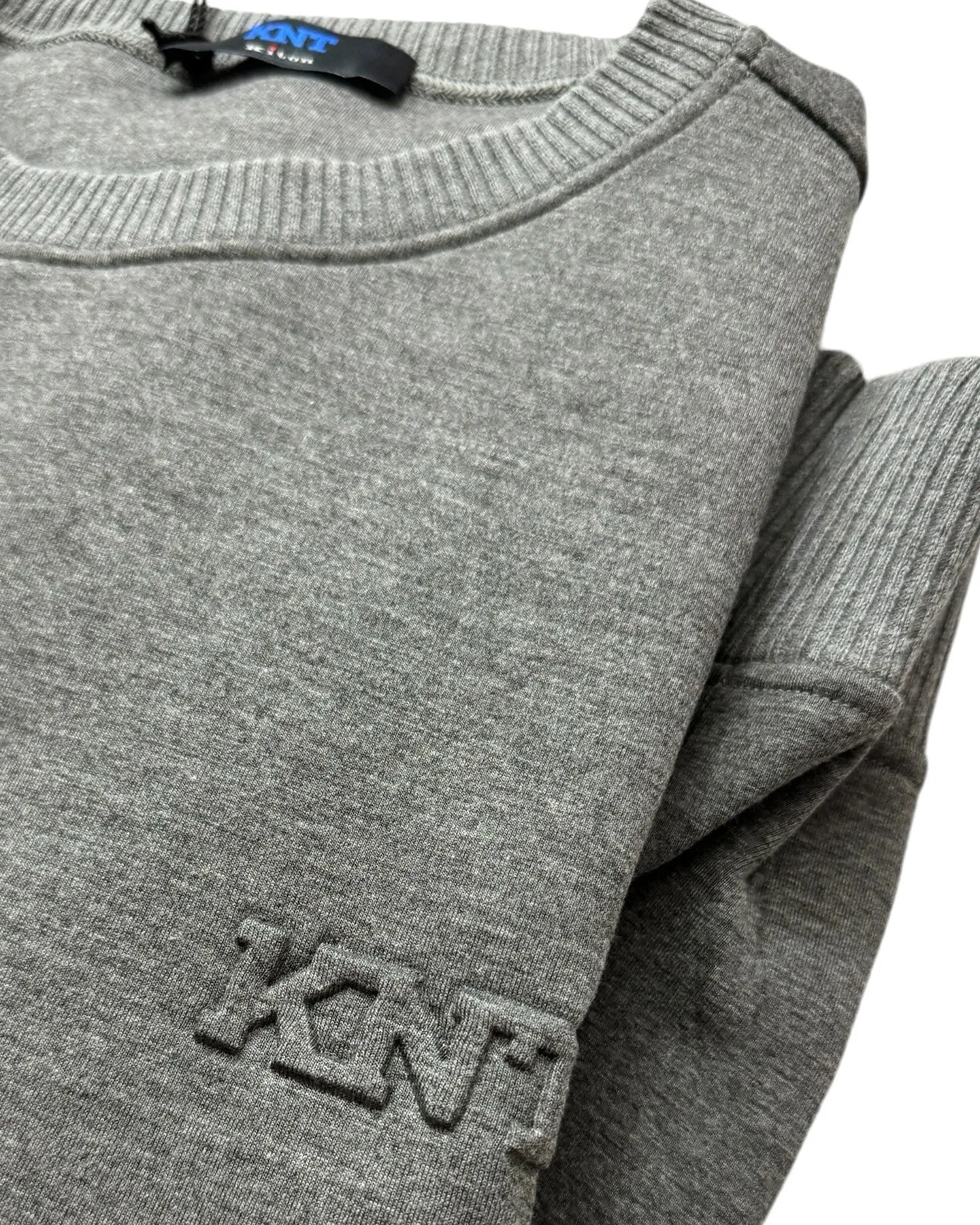 KNT Kiton Sweater Gray Activewear Crew Neck Sweatshirt EU 52/ L