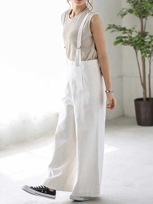 Loose Wide-Leg Long Overalls