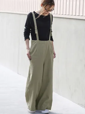 Loose Wide-Leg Long Overalls