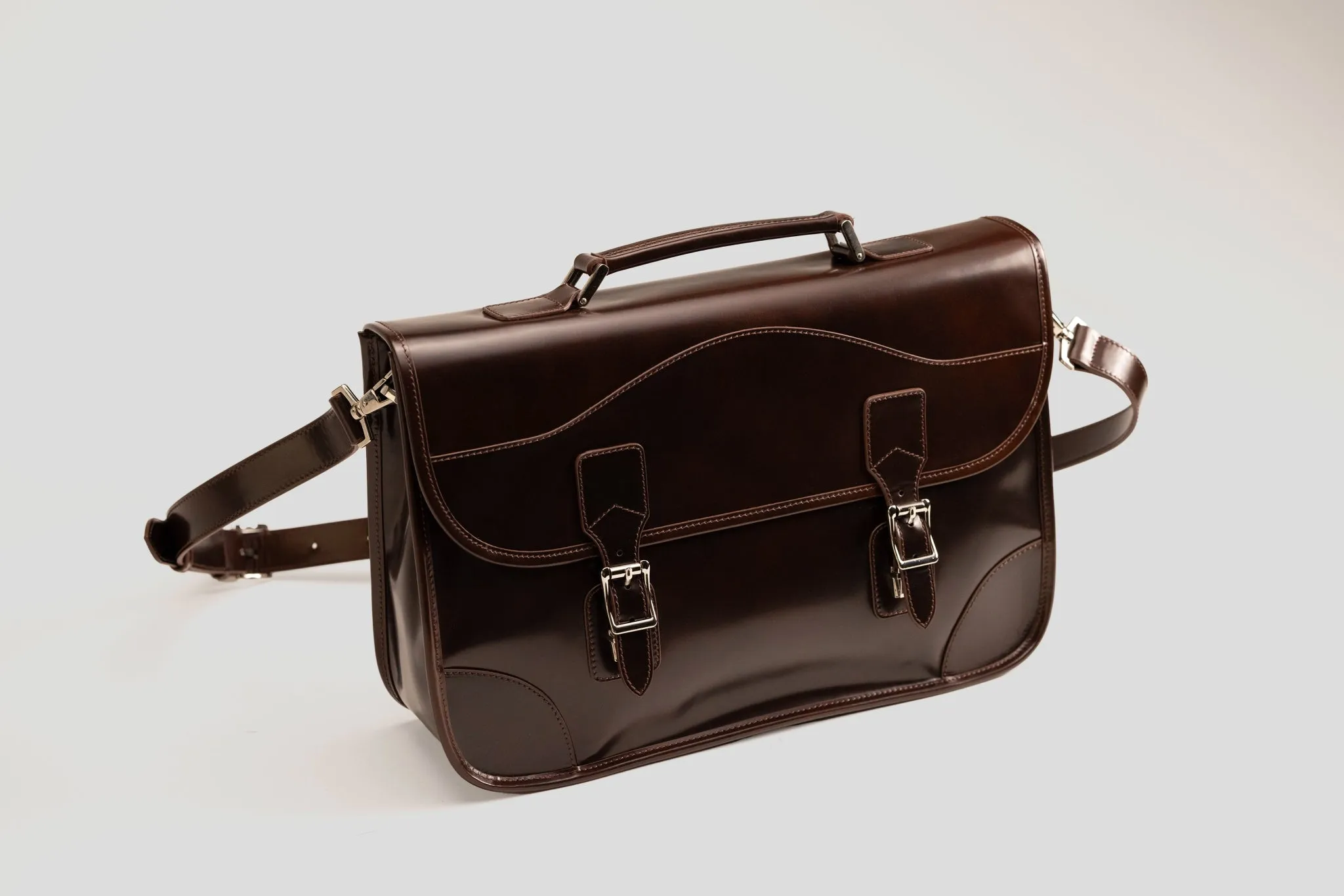 Messenger Bag - Glossy Brown