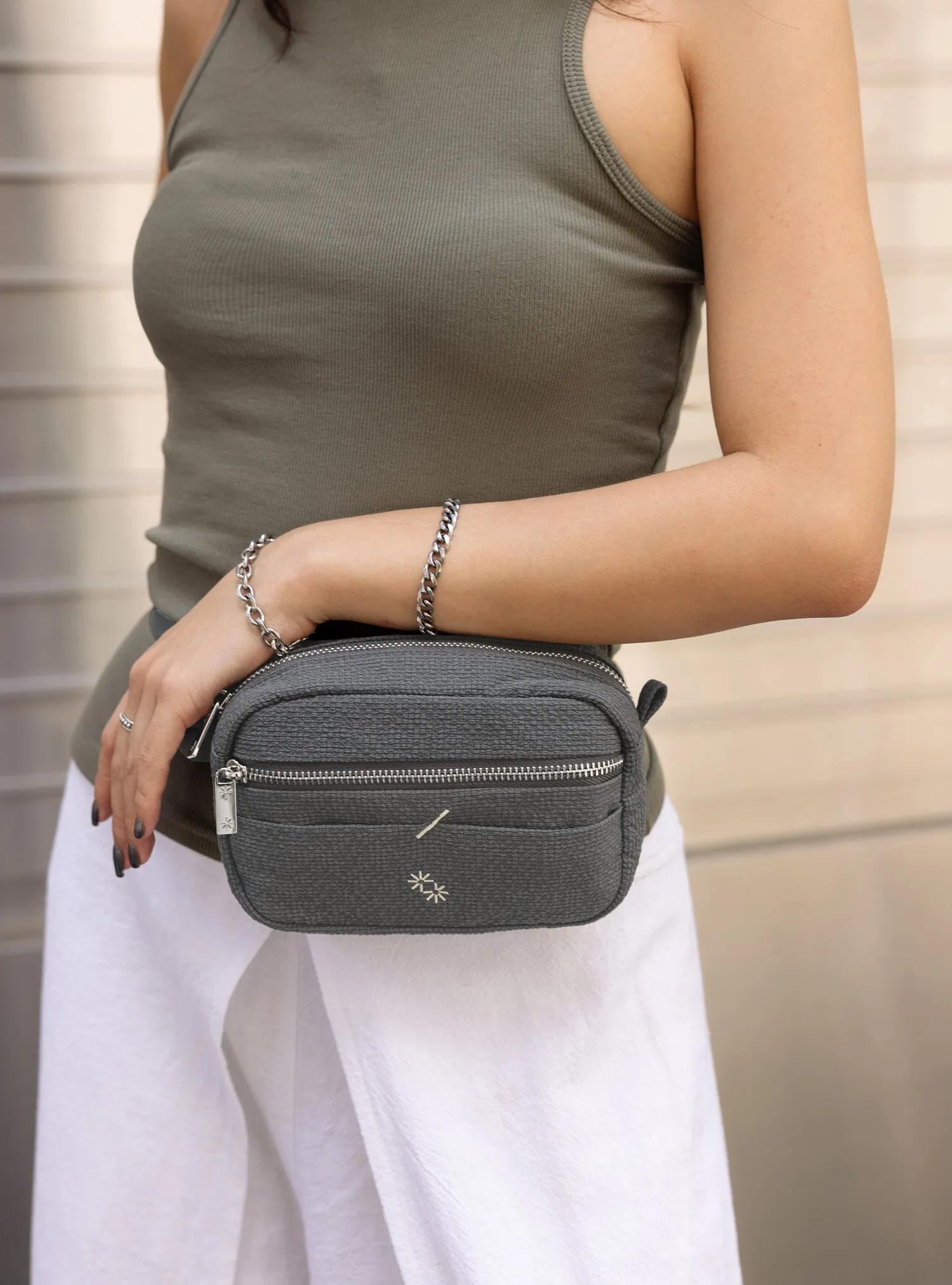 Mini Cruise Crossbody (Seersucker Bullet)