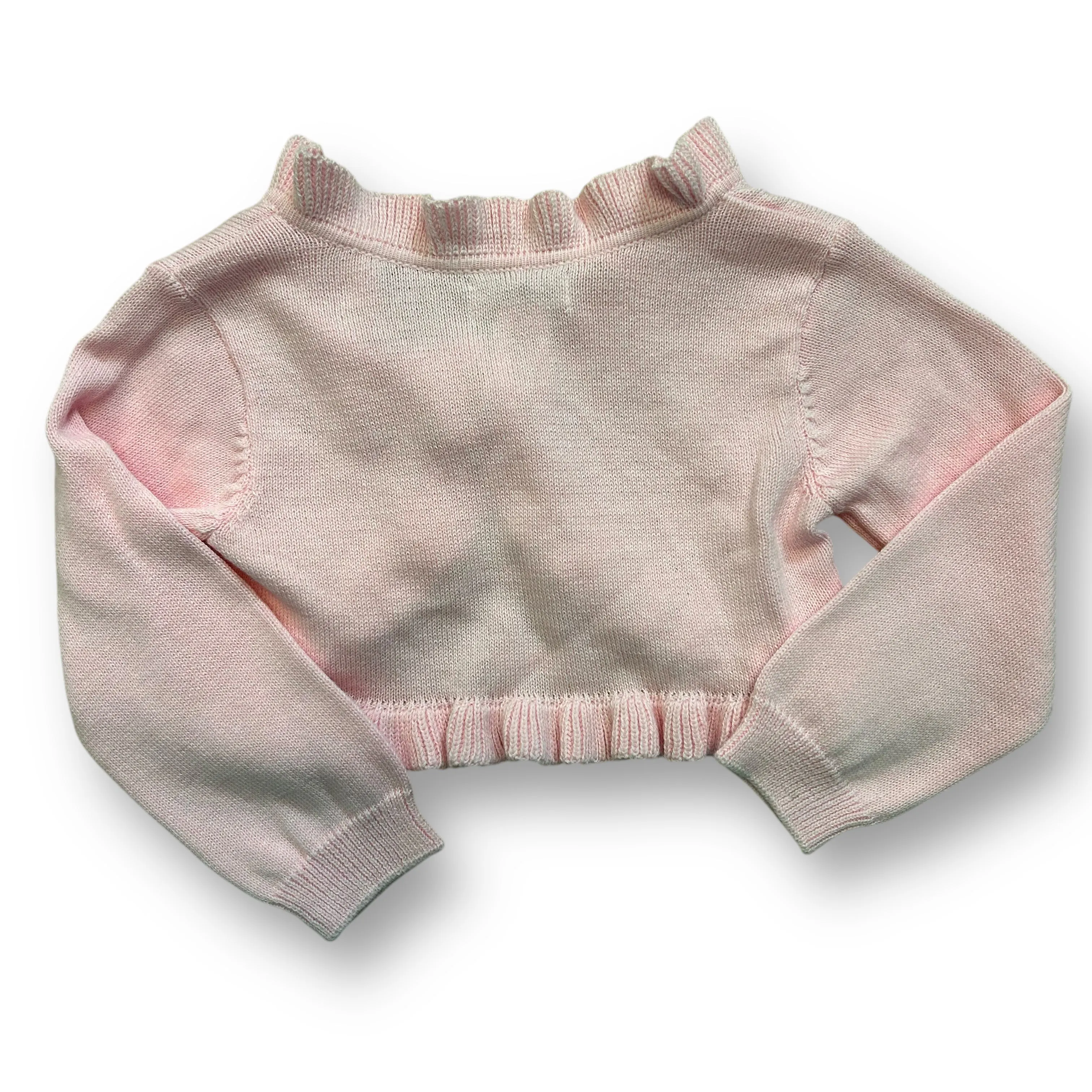 NEW! Girls First Impressions Size 3-6 Months Light Pink Ruffle Cardigan