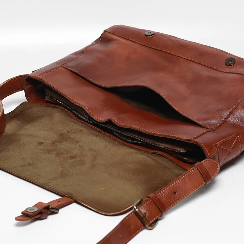 Retro Men's Casual Leather Messenger Bags X007