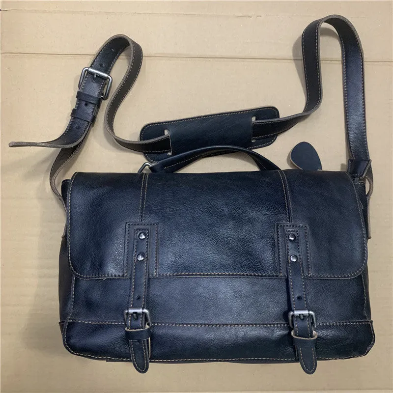 Retro Men's Casual Leather Messenger Bags X007