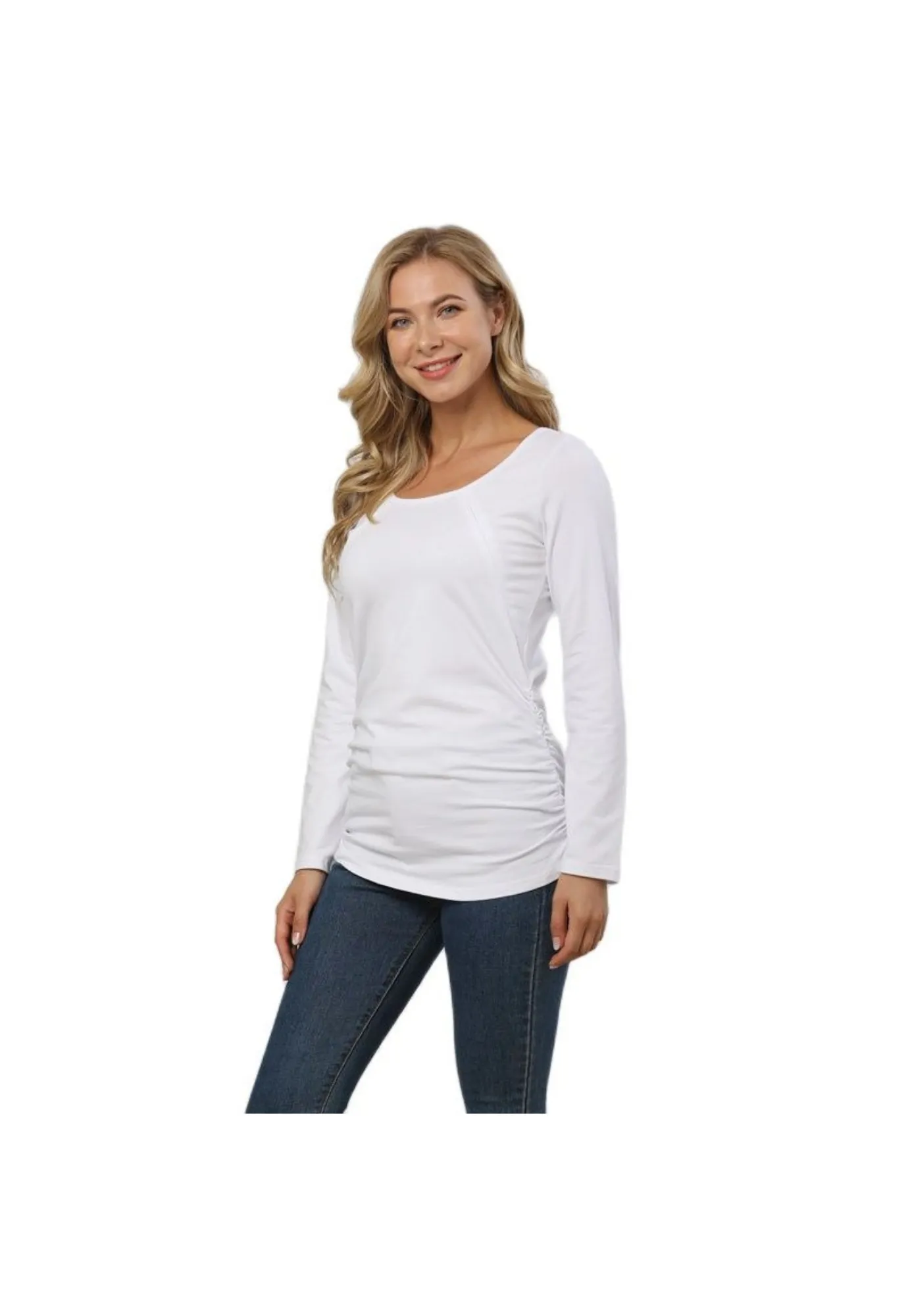 Ruby Ruched Long Sleeve Maternity and Nursing Top