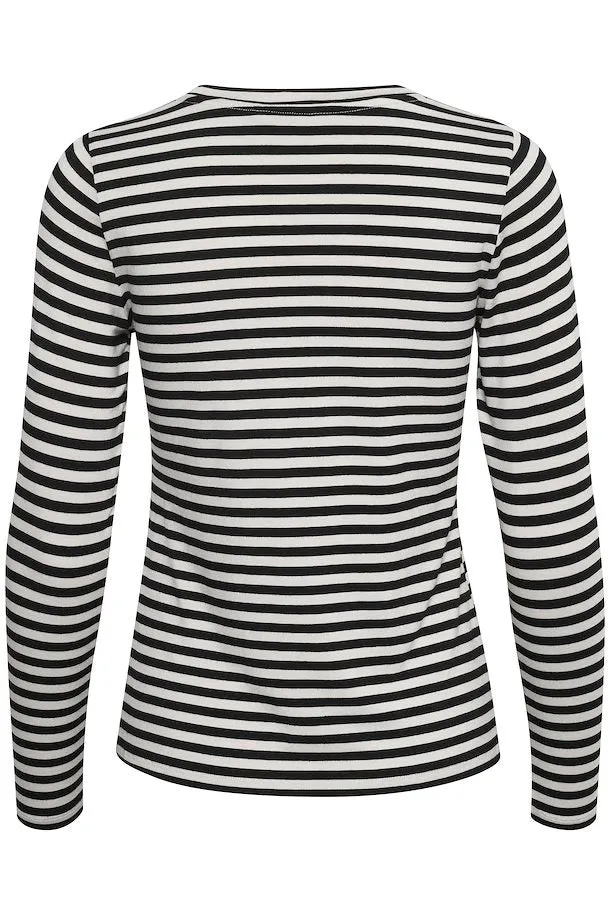 The Emaja Striped Long Sleeve by Part Two - Black