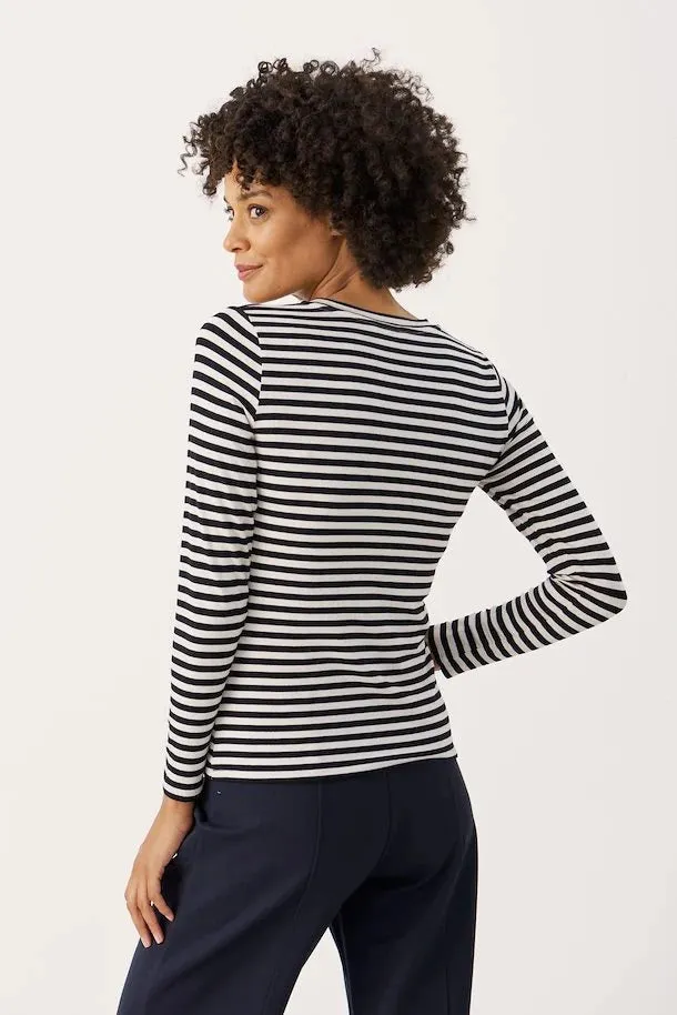 The Emaja Striped Long Sleeve by Part Two - Black