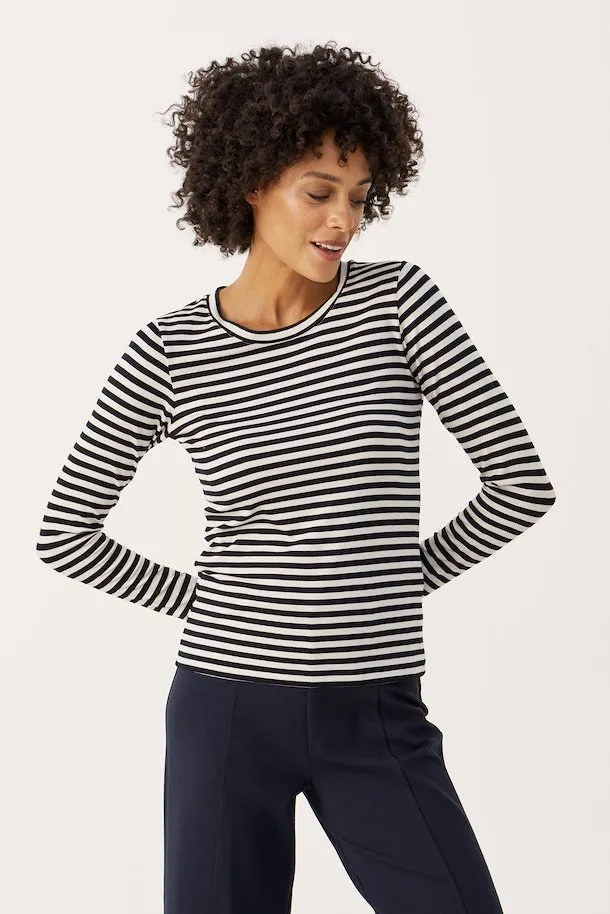 The Emaja Striped Long Sleeve by Part Two - Black