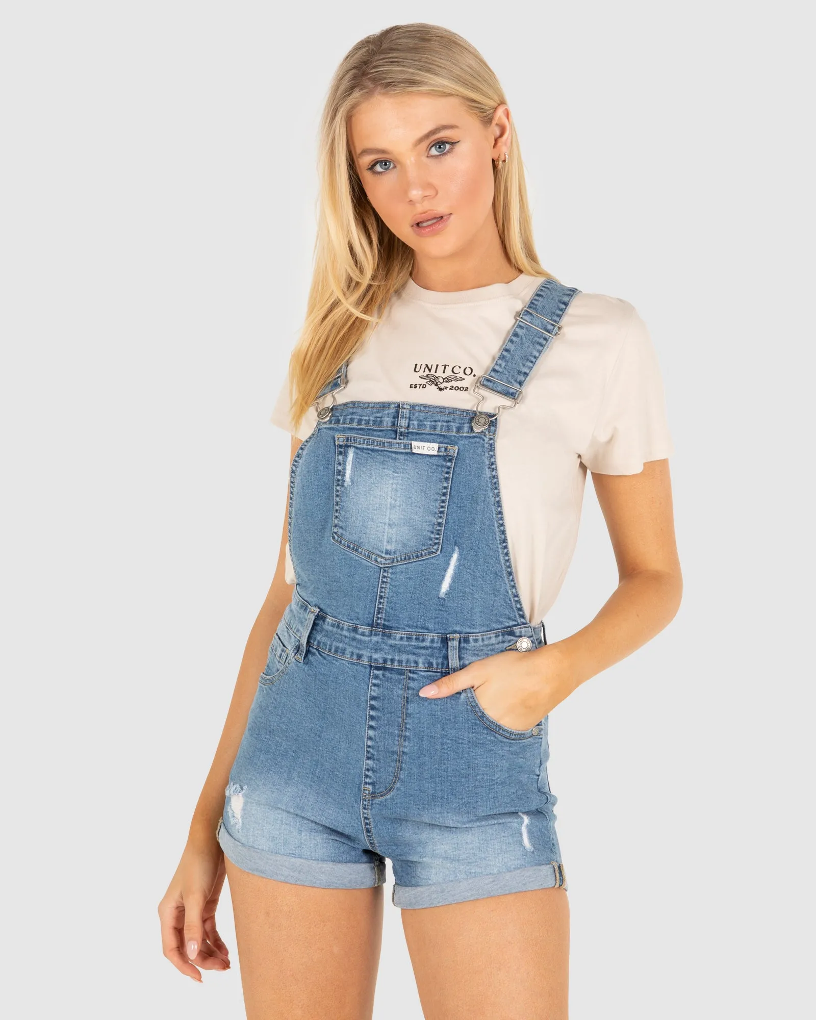 UNIT Ladies Bailey Denim Overalls