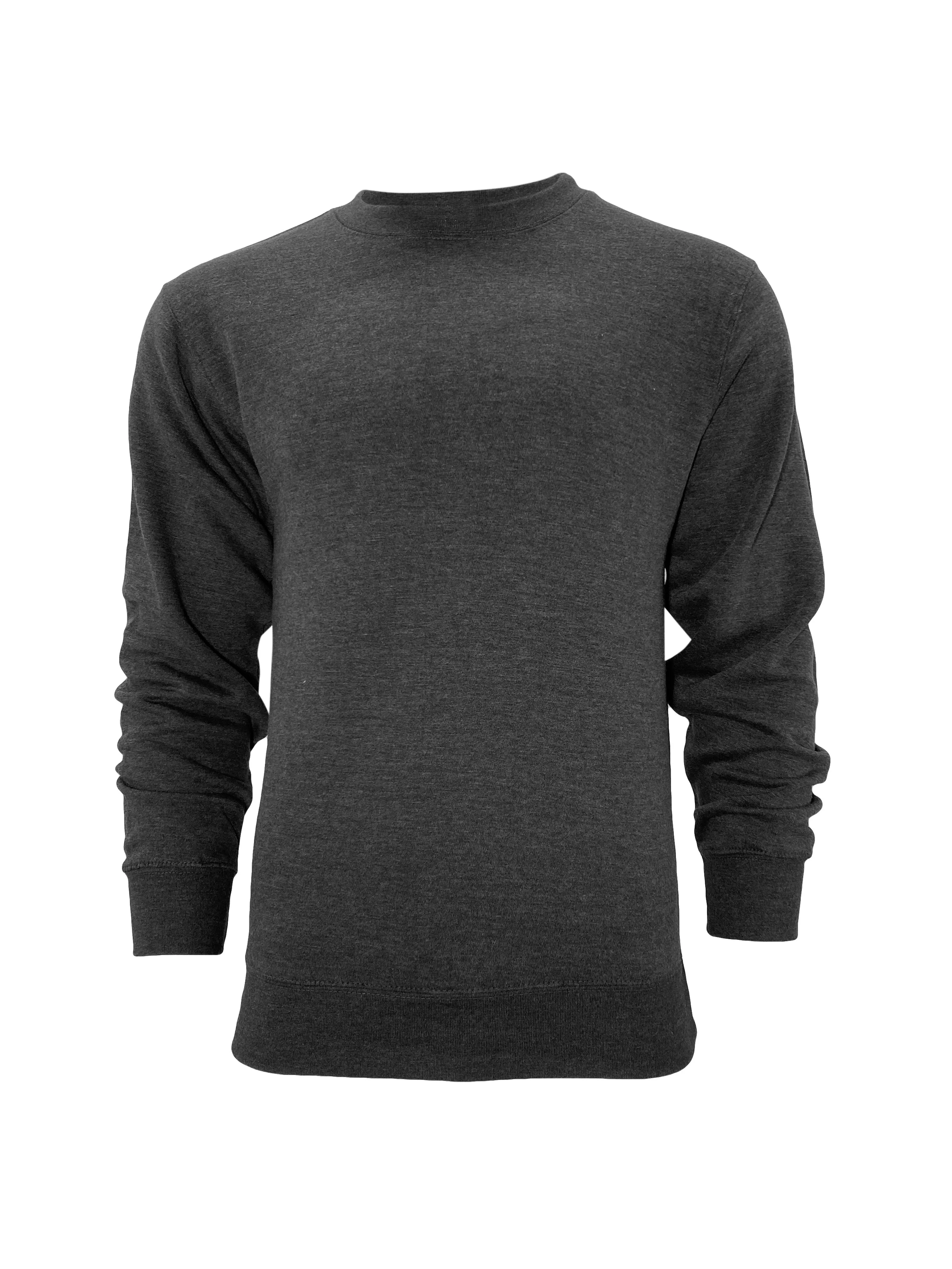 Venley Weighted Men's Charcoal Grey Crew Neck Fleece