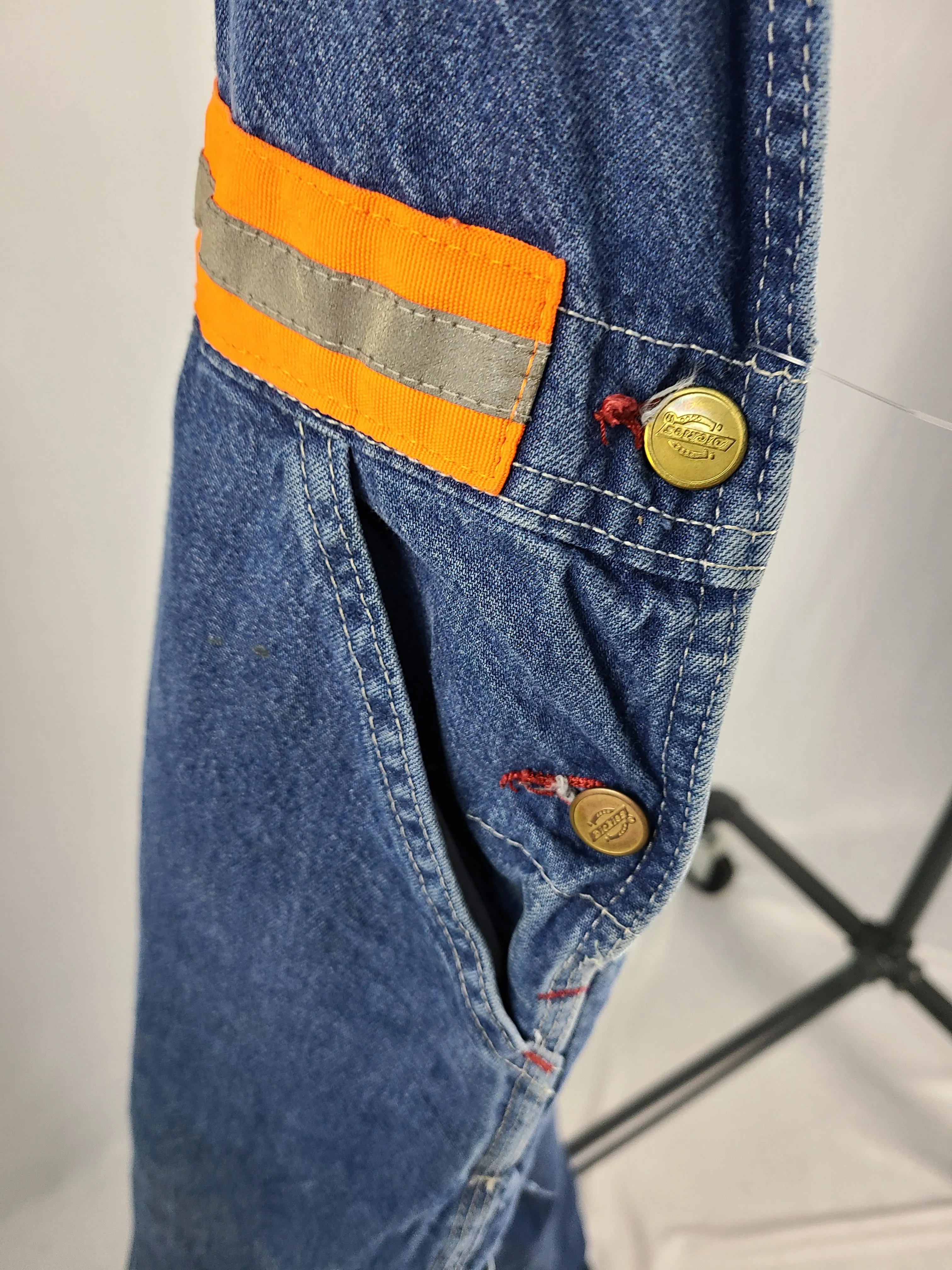 Vintage Dickies Denim Overalls with Reflective