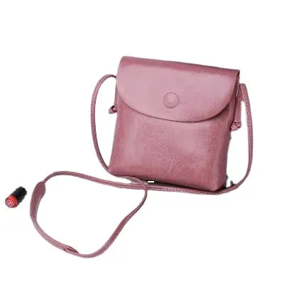 Vintage Oil Genuine Leather Bags for Women High Quality Cowhide Single Shoulder Crossbody Mini Bag Simple Ladies Designer Purse