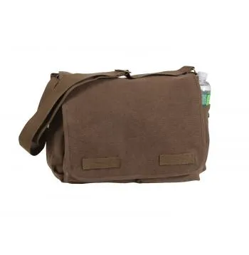 Vintage Style Unwashed Canvas Messenger Bag