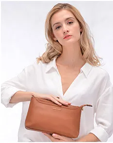 Woman Handbag Cellphone Soft Solid Lady Bag Zipper Pockets